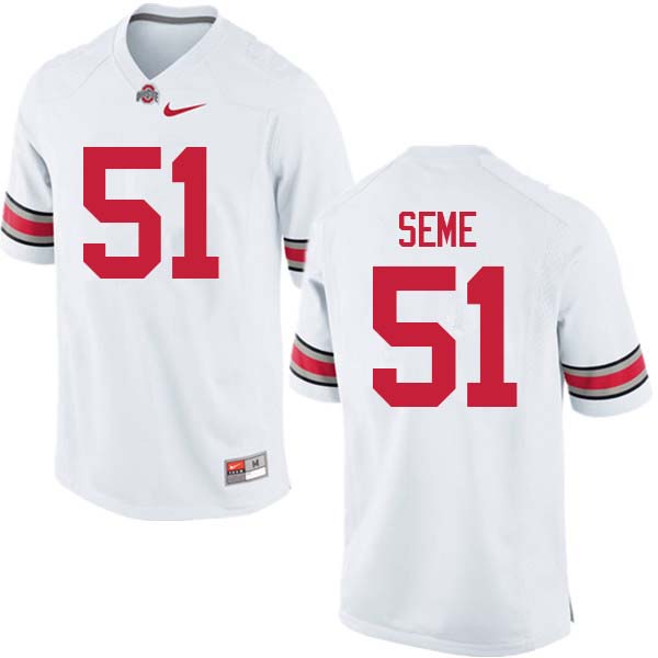 Men #51 Nick Seme Ohio State Buckeyes College Football Jerseys Sale-White